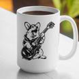 Dog Guitarist Guitar Pembroke Welsh Corgi Dad Mom Graphic Print Coffee Mug