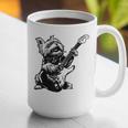 Dog Guitarist Guitar Yorkie Dad Mom For Men Women Graphic Print Coffee Mug