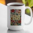 Elder Emo Floral Gothic Vintage Nostalgia Premium Tri-Blend Graphic Print Coffee Mug