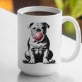 English Bulldog Bubble Gum Vintage Dog Mom Pet Dad Graphic Print Coffee Mug