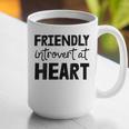 Friendly Introvert At Heart Graphic Print Coffee Mug Friendly Introvert At Heart Graphic Print Coffee Mug