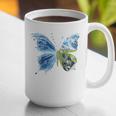 Frutiger Aero Aesthetic Butterfly Computer Fishes Scenery Raglan Baseball Tee Graphic Print Coffee Mug