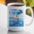 Frutiger Aero Aesthetic Tech Bubble Tea Boba Milktea Fishes Graphic Print Coffee Mug Frutiger Aero Aesthetic Tech Bubble Tea Boba Milktea Fishes Graphic Print Coffee Mug