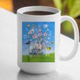 Frutiger Aero Aesthetic Tech Cherry Blossom Fishes Bubbles Raglan Baseball Tee Graphic Print Coffee Mug