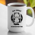 Go Away I'm Introverting Cat With Coffee Graphic Print Coffee Mug Go Away I'm Introverting Cat With Coffee Graphic Print Coffee Mug
