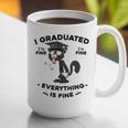 I Graduated Graduate Class 2025 Cat Graduation Graphic Print Coffee Mug