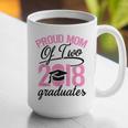 Graduation Shirt For Mom With Twins Proud Mom Of Two Graphic Print Coffee Mug