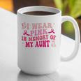 Groovy I Wear Pink In Memory Of My Aunt Breast Cancer Back Graphic Print Coffee Mug Groovy I Wear Pink In Memory Of My Aunt Breast Cancer Back Graphic Print Coffee Mug