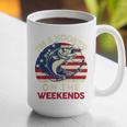 I'm Hooker On The Weekends Dirty Bass Dad Fishing Graphic Print Coffee Mug