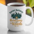 Introvert Camping Social Battery Recharging In The Woods Graphic Print Coffee Mug