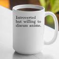 Introverted But Willing To Discuss Anime Graphic Print Coffee Mug Introverted But Willing To Discuss Anime Graphic Print Coffee Mug