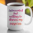 Introverted Willing To Discuss Caspian Introvert Graphic Print Coffee Mug