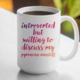 Introverted Willing To Discuss Pyrenean Mastiff Introvert Graphic Print Coffee Mug