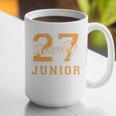 Junior Class 2027 Graduation Back To School Orange Letters Premium Tri-Blend Graphic Print Coffee Mug