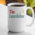 Lawn Mowing Lawnfather Dad Lawn Mower Gardening Graphic Print Coffee Mug