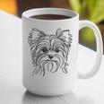 Line Art Dad Mom Dog Teecup Yorkie Graphic Print Coffee Mug