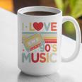 I Love 90's Music Retro Style Nostalgia Cassette 1990s Party Premium Tri-Blend Graphic Print Coffee Mug