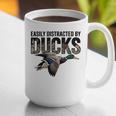 Mallard Duck Hunting Camo Easily Distracted Duck Dad Graphic Print Coffee Mug
