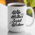 MSW Mom Graduation T-Shirt Social Worker Wife Mother Graphic Print Coffee Mug