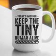 New Dad Est Keep Tiny Human Alive First Time Father's Day Graphic Print Coffee Mug New Dad Est Keep Tiny Human Alive First Time Father's Day Graphic Print Coffee Mug