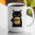 Nope Coffee Cat – Introvert Humor Monday Kitty Graphic Print Coffee Mug