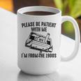 Please Be Patient With Me I'm From The 1900s Cassette Pencil Graphic Print Coffee Mug