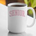 Preppy Varsity Pink Senior Graduation Graphic Print Coffee Mug
