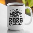Proud Auntie Of Two 2026 Graduates Graduation Graphic Print Coffee Mug