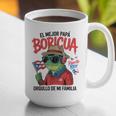 Puerto Rican Dad Idea For Men & Papá Boricua Coqui Frog Graphic Print Coffee Mug