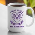 Purple In Memory Of My Husband Pancreatic Cancer Awareness Graphic Print Coffee Mug