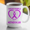 Purple In Memory Of Mother In Law Alzheimers Dementia Heart Graphic Print Coffee Mug Purple In Memory Of Mother In Law Alzheimers Dementia Heart Graphic Print Coffee Mug
