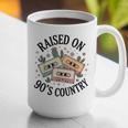 Raised On 90's Country Music Lover Nostalgia Retro Vibe Graphic Print Coffee Mug