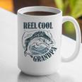 Reel Cool Grandpa Fishing Dad Father's Day Fisherman Graphic Print Coffee Mug