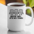 Retro Pager Squad Minimalist Monochrome Cartoon Nostalgia Graphic Print Coffee Mug
