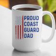 Retro Proud Coast Guard Dad Graduation Dad Usa Flag Outfit Graphic Print Coffee Mug