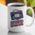 Rewind Good Times Retro VHS Tape Nostalgia 80s 90s Premium Tri-Blend Graphic Print Coffee Mug