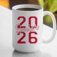 Senior 2026 Graduation Varsity Red Letters On The Back Graphic Print Coffee Mug