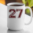 Senior 2027 Maroon Senior Class Of 27 Jersey Graduation Graphic Print Coffee Mug
