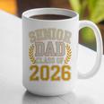 Senior Dad Class Of 2026 Purple Yellow Vintage Graduation Graphic Print Coffee Mug