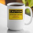 A Simple Yellow Warning Sign For Introvert Graphic Print Coffee Mug A Simple Yellow Warning Sign For Introvert Graphic Print Coffee Mug