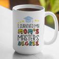 I Survived My Mom's Master's Degree Master Graduation Graphic Print Coffee Mug
