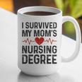 I Survived My Mom's Nursing Degree School Graduation Nursing Graphic Print Coffee Mug