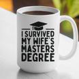 I Survived My Wife's Masters Degree Graduation Class Of 2025 Graphic Print Coffee Mug