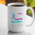 Teal & Purple In Memory Of My Grandpa Suicide Prevention Raglan Baseball Tee Graphic Print Coffee Mug