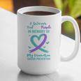 Teal Purple Memory Of Grandson Suicide Prevention Ribbon Graphic Print Coffee Mug Teal Purple Memory Of Grandson Suicide Prevention Ribbon Graphic Print Coffee Mug