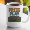 VHS Cassette Retro Analog Nostalgia Theme Premium Graphic Print Coffee Mug