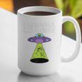 I Wanna Go Home Introvert UFO UAP Flying Saucer Trippy Alien Raglan Baseball Tee Graphic Print Coffee Mug