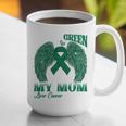 I Wear Green In Memory Of My Mom Liver Cancer Awareness Day Graphic Print Coffee Mug I Wear Green In Memory Of My Mom Liver Cancer Awareness Day Graphic Print Coffee Mug