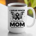 I Wear In Memory Of My Mom Butterfly Lung Cancer Graphic Print Coffee Mug