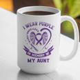 Wear Purple In Memory Of My Aunt Pancreatic Cancer Awareness Graphic Print Coffee Mug Wear Purple In Memory Of My Aunt Pancreatic Cancer Awareness Graphic Print Coffee Mug